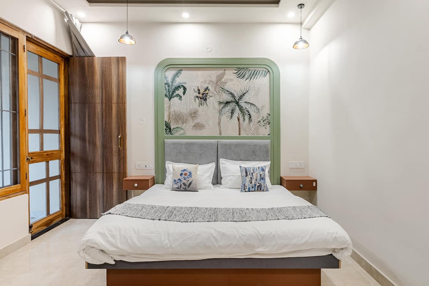 A bright family-sized living space at a Starfish homestay in Dehradun